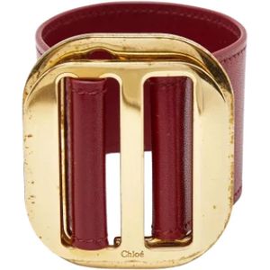 Chloé Pre-owned, Pre-owned Leather bracelets Rood, Dames, Maat:ONE Size