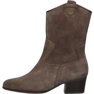 Gabor, Schoenen, Dames, Bruin, 43 EU, Suède, Taupe Suède Cowboy Enkellaarzen