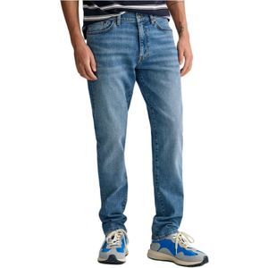 Gant, Jeans, Heren, Blauw, W34, Denim, Slim Jeans Upgrade