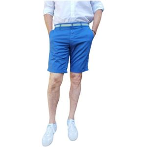 Mason's, Korte broeken, Heren, Blauw, 2Xl, Katoen, Stretch Chino Bermuda Shorts