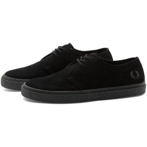 Fred Perry, Schoenen, Heren, Zwart, 42 EU, Suède, Linden Suède Zwarte Schoenen