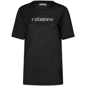 Paco Rabanne, Tops, Dames, Zwart, S, T-Shirts