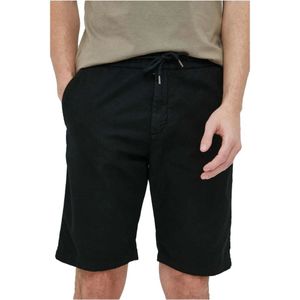 Guess, Korte broeken, Heren, Zwart, W31, Katoen, Casual katoenen en linnen shorts