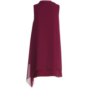 vera mont, Kleedjes, Dames, Rood, M, Polyester, Mouwloze Cocktailjurk