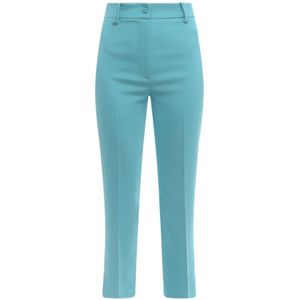 Hebe Studio, Cropped Broeken Blauw, Dames, Maat:L