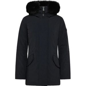 Peuterey, Jassen, Dames, Zwart, L, Nylon, Bont Parka Glad Winterjas