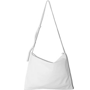 Cortana, Tassen, Dames, Wit, ONE Size, Leer, Witte rechthoekige leren tas met rits