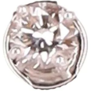 Tiffany & Co. Pre-owned, Pre-owned, Dames, Grijs, ONE Size, Tweed, Tijdloze platina diamanten oorbel