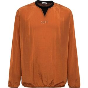 Sotf, Jassen, Heren, Oranje, M, Vintage Waterdichte Crewneck Sweatshirt
