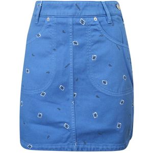 Kenzo, Paisley Print Rok Blauw, Dames, Maat:XS