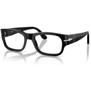 Persol, Accessoires, unisex, Zwart, 54 MM, Black Eyewear Frames PO 3324V Zonnebrillen