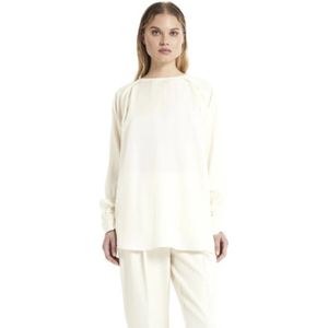 One & Other, Holly Blouse in Crème met Tencel™ Stof Beige, Dames, Maat:M