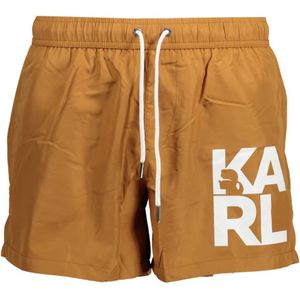 Karl Lagerfeld, Badkleding, Heren, Bruin, S, Bruine Strandkleding Heren Zwembroek