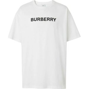 Burberry, Tops, Heren, Wit, XS, Katoen, T-shirt