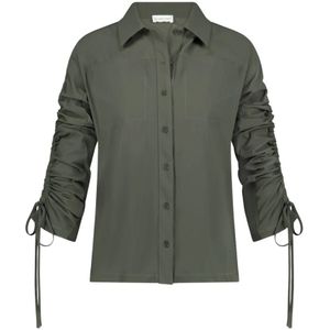 Jane Lushka, Regina Technical Jersey Blouse | Army Groen, Dames, Maat:S