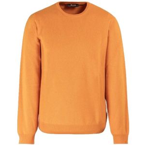 Moorer, Truien, Heren, Oranje, XL, Kasjmier, Pure Cashmere Crew-Neck Sweater