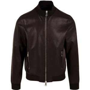 The Jack Leathers, Derek Seamless Leren Jas Bruin, Heren, Maat:3XL