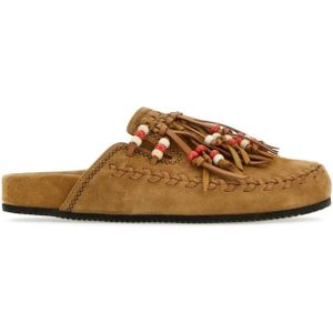 Alanui, Schoenen, Heren, Bruin, 42 EU, Suede Mountain Slippers