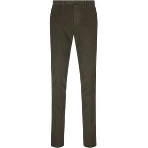 Incotex, Broeken, Heren, Groen, 3Xl, Groene Corduroy Slim Fit Broek