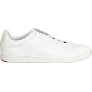 le coq sportif, Schoenen, Dames, Wit, 36 EU, Katoen, Witte Leren Lage Top Trainers