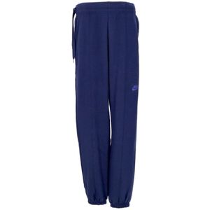 Nike, Broeken, Dames, Blauw, L, Katoen, Fleece Dance Tracksuit Broek Middernacht Blauw