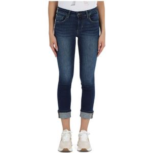 Liu Jo, Jeans, Dames, Blauw, W25, Katoen, Skinny Jeans met Vijf Zakken