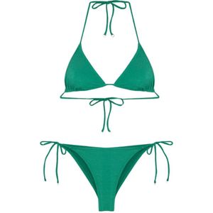 F**k, Badkleding, Dames, Groen, L, Groene driehoekige bikiniset
