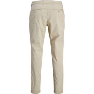 Jack & Jones, Broeken, Heren, Beige, W31 L32, Katoen, Taupe Chino Broek met Trekkoord Taille