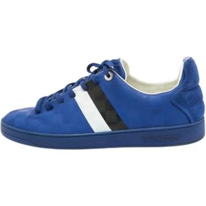 Louis Vuitton Vintage, Pre-owned Leather sneakers Blauw, Heren, Maat:42 EU