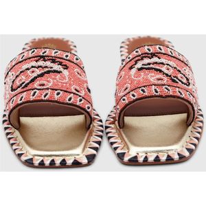 De Siena, Schoenen, Dames, Roze, 39 EU, Leer, Flat Sandalen