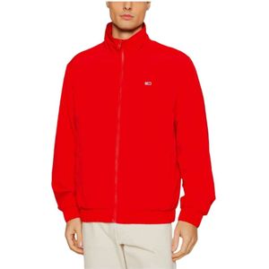 Tommy Jeans, Sweatshirts & Hoodies, Heren, Rood, L, Lichtgewicht jas