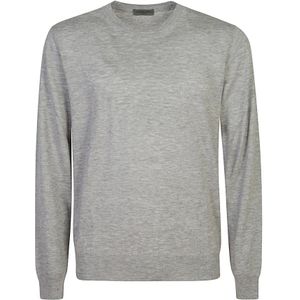 Corneliani, Sweatshirts & Hoodies, Heren, Grijs, M, Grijze Sweatshirt Aw 24