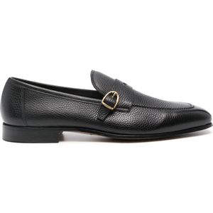 Tom Ford, Schoenen, Heren, Zwart, 46 EU, Leer, Italiaanse Leren Gesp Loafers