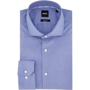 Hugo Boss, Overhemden, Heren, Blauw, 3Xl, Katoen, Blauw Zakelijk Overhemd met Extra Lange Mouwen