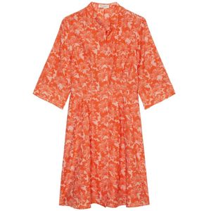 Marc O'Polo, Blousejurk met een zijdezachte touch Oranje, Dames, Maat:3XL