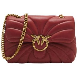 Pinko, Tassen, Dames, Rood, ONE Size, Stijlvolle Leren Tas