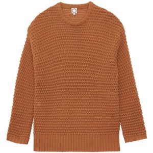 Ines De La Fressange Paris, Truien, Dames, Oranje, XL, Wol, Silvia Camel Jumper met Cut-Out Details