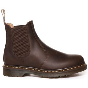 Dr. Martens, Schoenen, Heren, Bruin, 44 EU, Leer, Bruine Leren Enkellaarzen met Logo