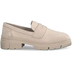 Tamaris, Beige Loafers met Blokhak Beige, Heren, Maat:41 EU