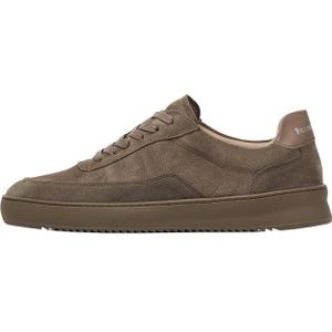 Filling Pieces, Schoenen, unisex, Bruin, 45 EU, Taupe Suede Minimalist Sneaker