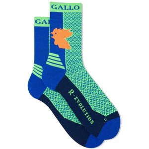 Gallo, Ondergoed, Dames, Veelkleurig, S, Neon Groene Driehoek Sokken