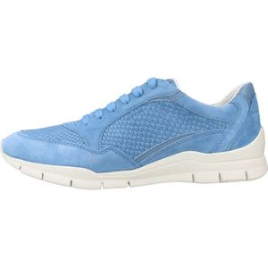 Geox, Schoenen, Dames, Blauw, 37 EU, Stijlvolle Ademende Sneakers voor Vrouwen