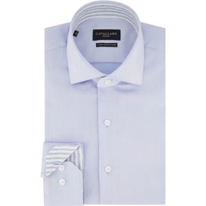 Cavallaro, Overhemden, Heren, Blauw, 2Xl, Katoen, Lichtblauw Zakelijk Overhemd Slim Fit