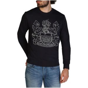 Aquascutum, Sweatshirts & Hoodies, Heren, Blauw, L, Katoen, Heren Lente/Zomer Sweatshirt