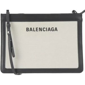 Balenciaga Vintage, Pre-owned Canvas clutches Wit, Dames, Maat:ONE Size