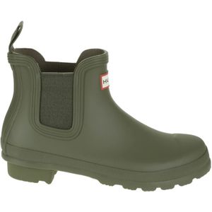 Hunter, Stijlvolle Groene Enkellaarzen Aw 22 Groen, Dames, Maat:36 EU