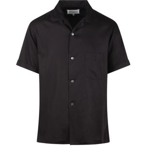 Maison Margiela, Overhemden, Heren, Zwart, L, Short Sleeve Shirts
