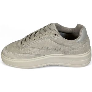 Copenhagen Shoes, Schoenen, Dames, Grijs, 41 EU, Leer, Suède Plateau Sneaker Leer Grijs