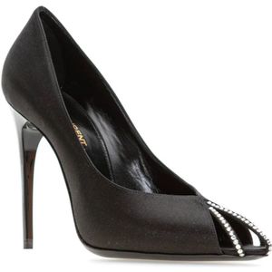 Saint Laurent, Schoenen, Dames, Zwart, 38 EU, Klassieke Zwarte Leren Pumps