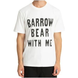 Barrow, Tops, Heren, Wit, L, Jersey T-shirt Unisex Off-White